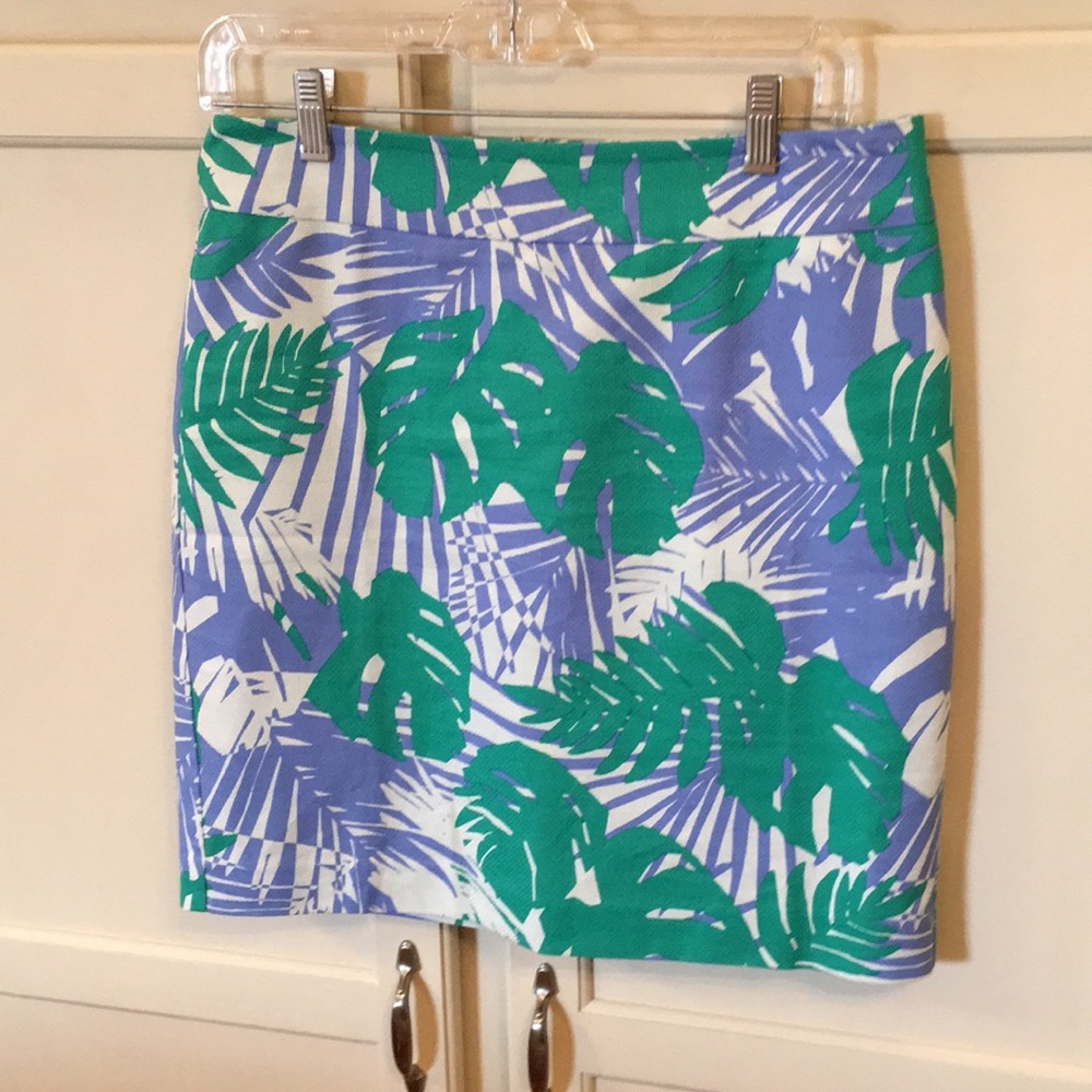 Ann Taylor Loft Fully Lined Palm Leaf Skirt-4.